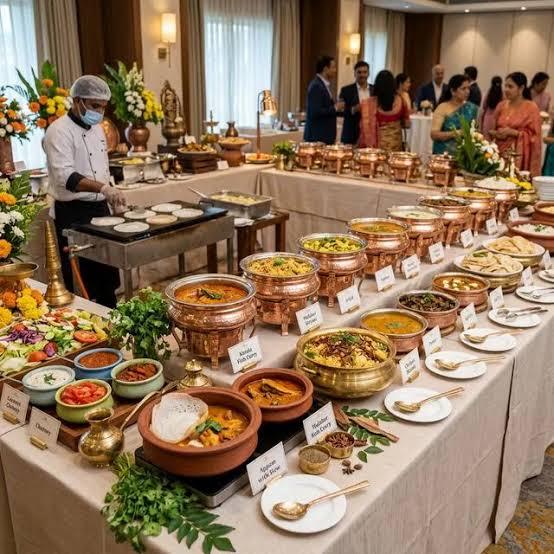 South Indian Wedding Buffet Spread