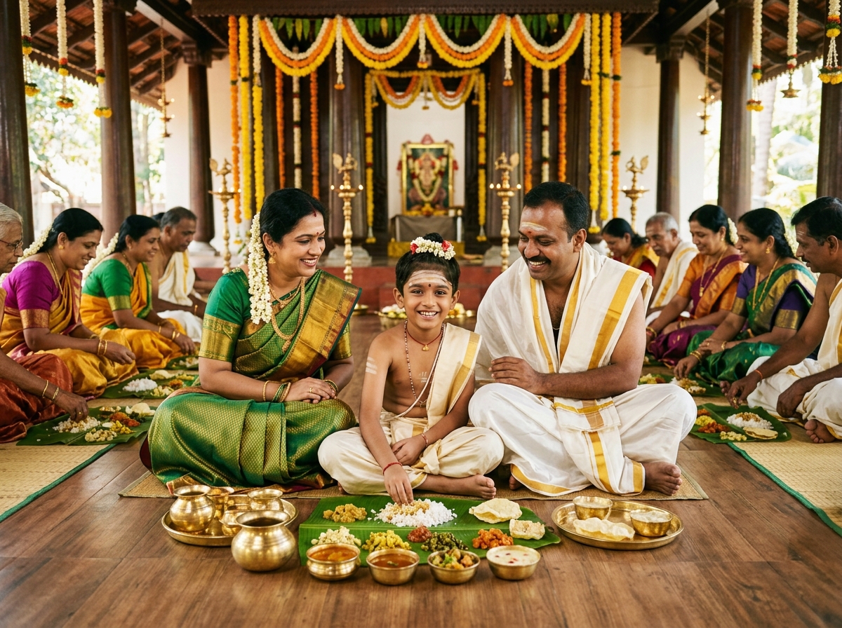 South Indian Brahmin Upanayanam Sacred Thread Ceremony Catering Feast